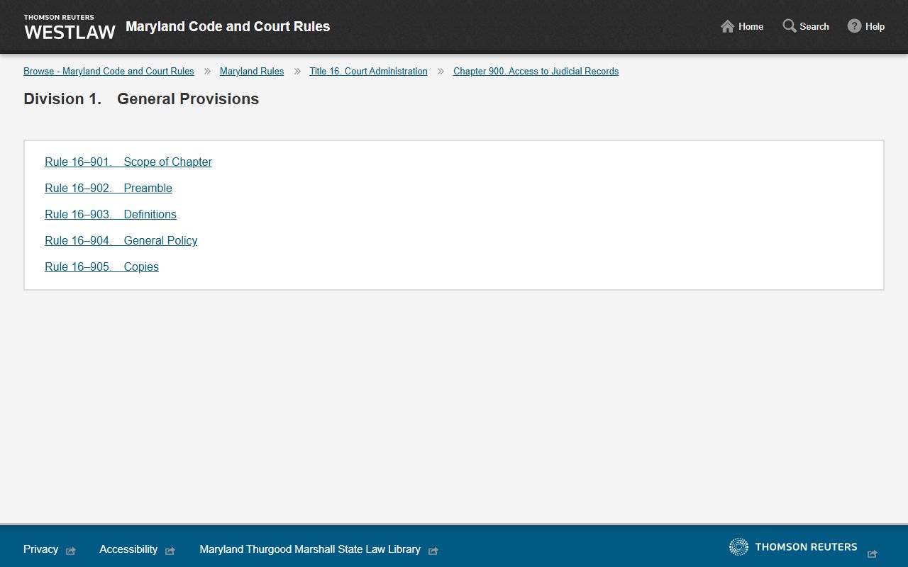 Howard County court records Maryland Rules access to judicial records