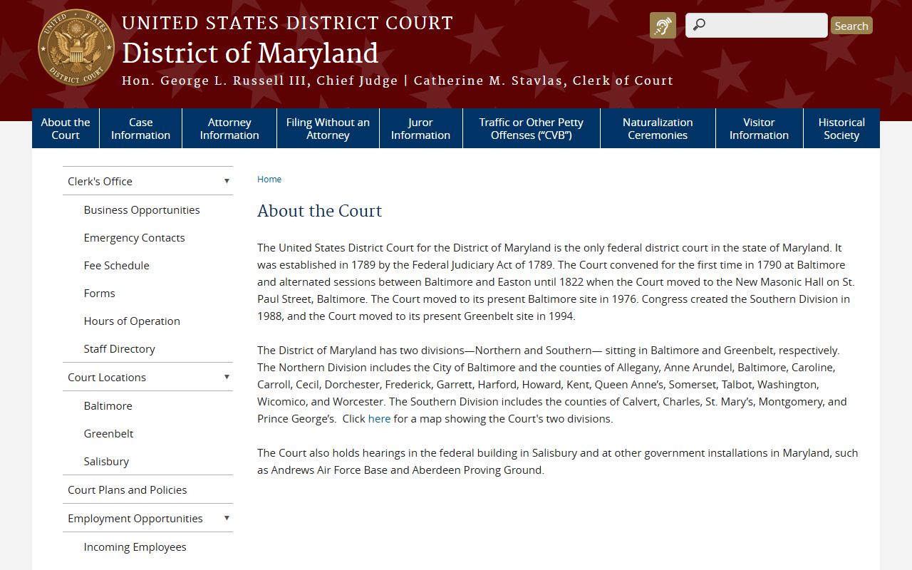 Howard County Circuit Court records courthouse page